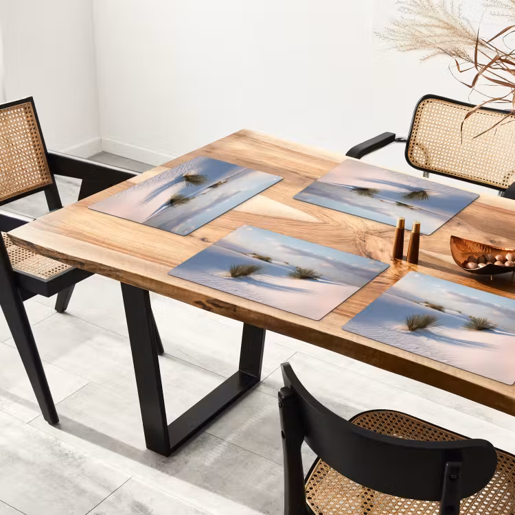 Vinilo para manteles individuales - Dunas - Hierba - Nubes - Beige — 4