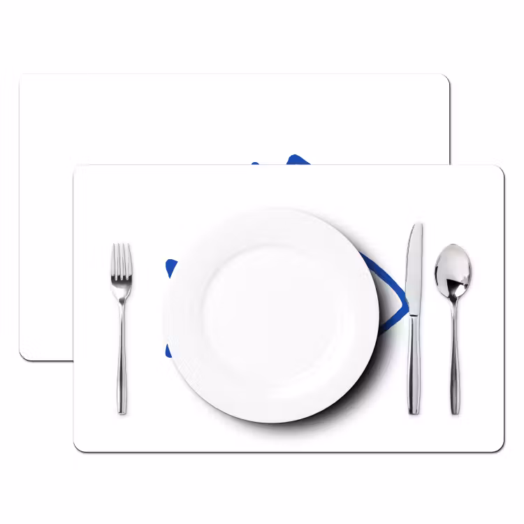 Vinilo para manteles individuales - Pez - Minimalista - Azul - Línea — 2