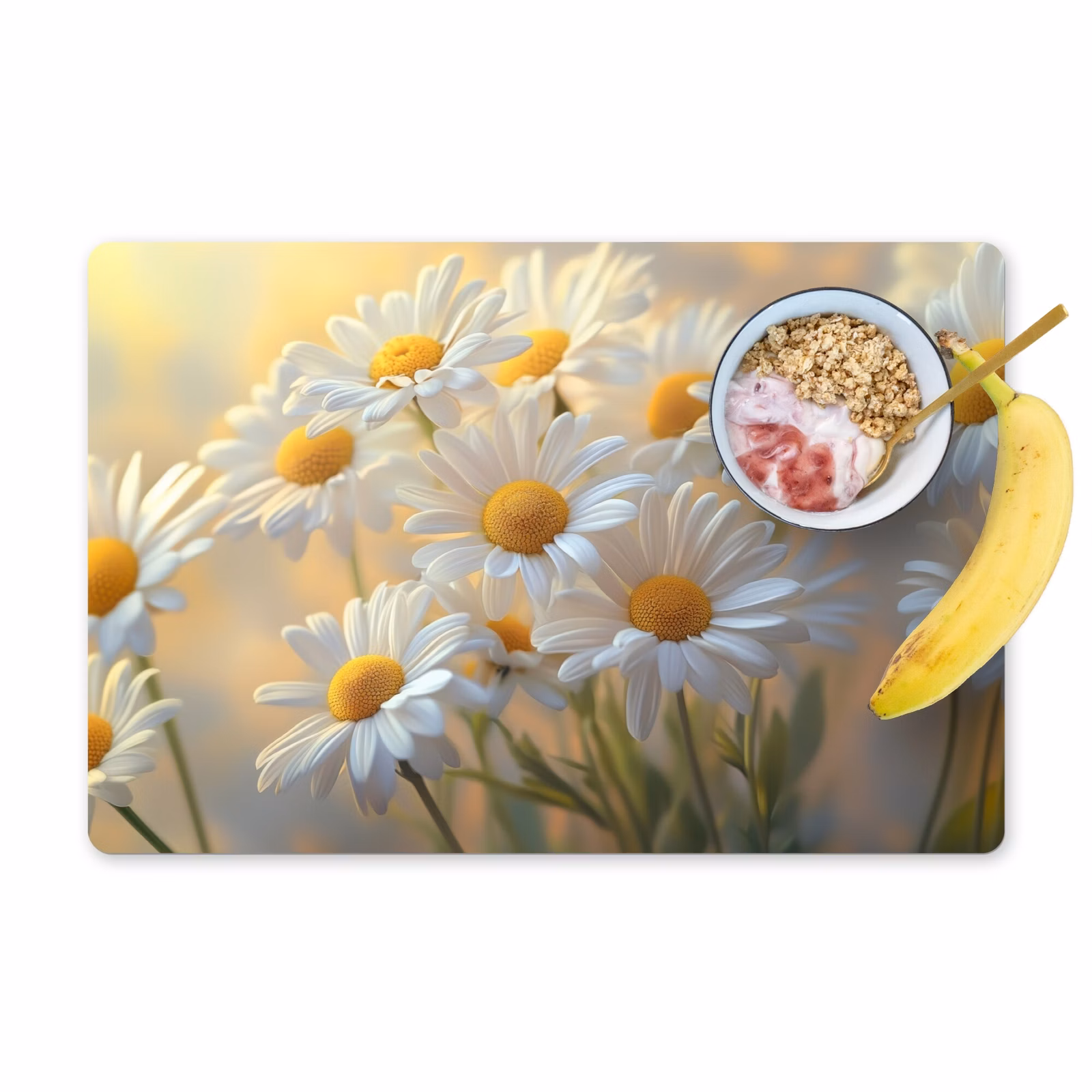 Vinilo para manteles individuales - Margaritas - Blanco - Luz del sol — 1