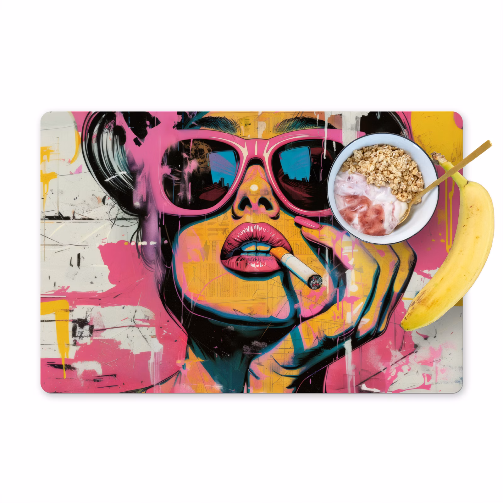 Vinilo para manteles individuales - Retrato - Mujer - Abstracto - Gafas de sol — 1