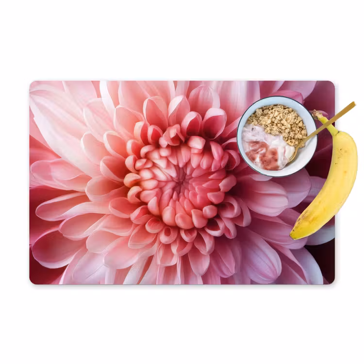 Vinilo para manteles individuales - Dalia - Flor - Primer plano - Rosa — 1
