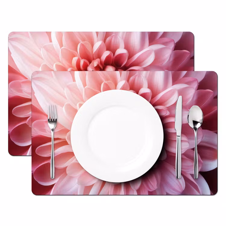 Vinilo para manteles individuales - Dalia - Flor - Primer plano - Rosa — 2