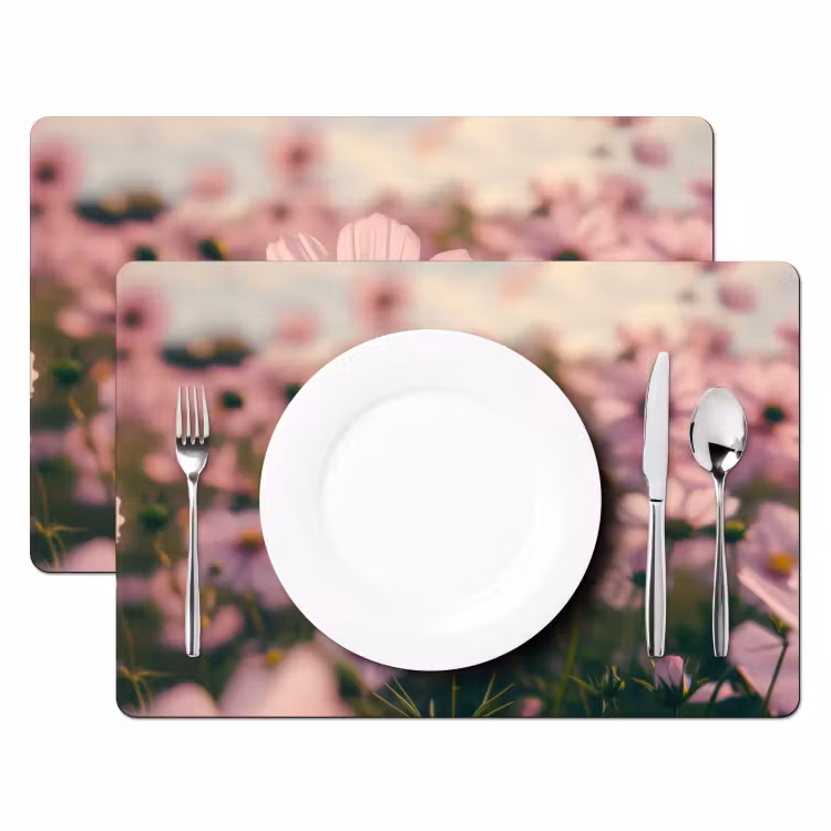 Vinilo para manteles individuales - Flores - Morado - Desenfocado — 2