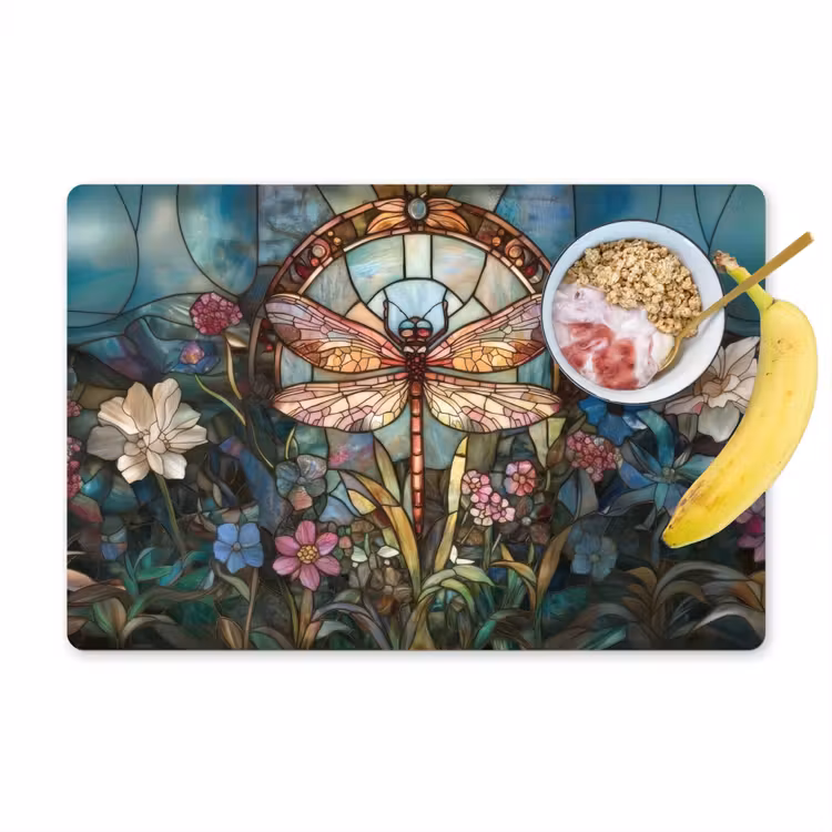 Vinilo para manteles individuales - Libelle - Mosaico - Flores - Colorido — 1