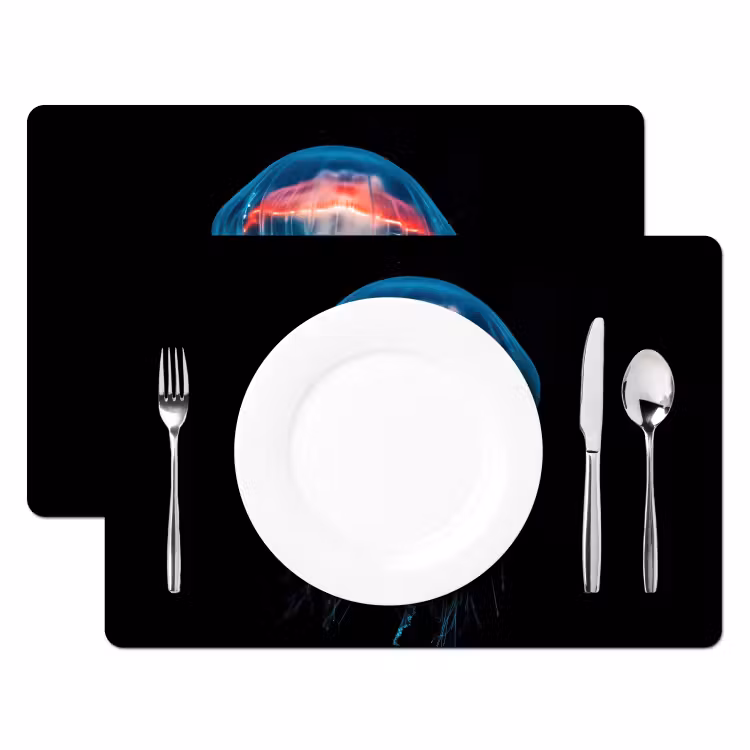 Vinilo para manteles individuales - Medusa - Tentáculos - Azul - Luz — 2