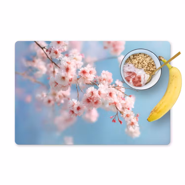 Vinilo para manteles individuales - Ramas - Flores - Rosa — 1