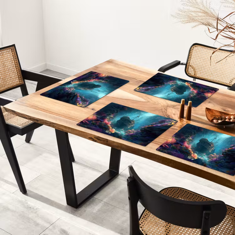 Vinilo para manteles individuales - Barco - Madera - Arrecifes de coral - Luz solar — 4
