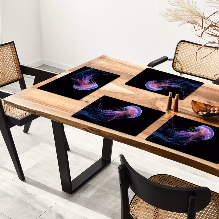 Vinilo para manteles individuales - Medusa - Translúcida - Rosa - Tentáculos — 4