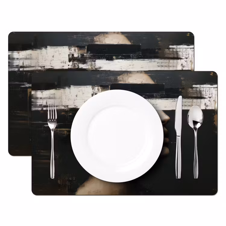 Vinilo para manteles individuales - Rostro - Mujer - Negro - Abstracto — 2