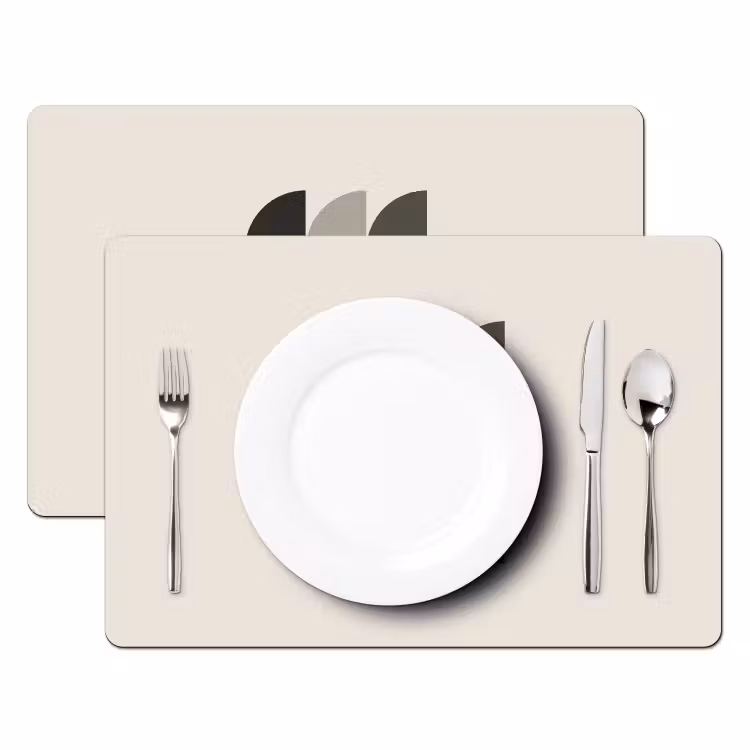 Vinilo para manteles individuales - Semicírculos - Tonos tierra - Gráfico — 2