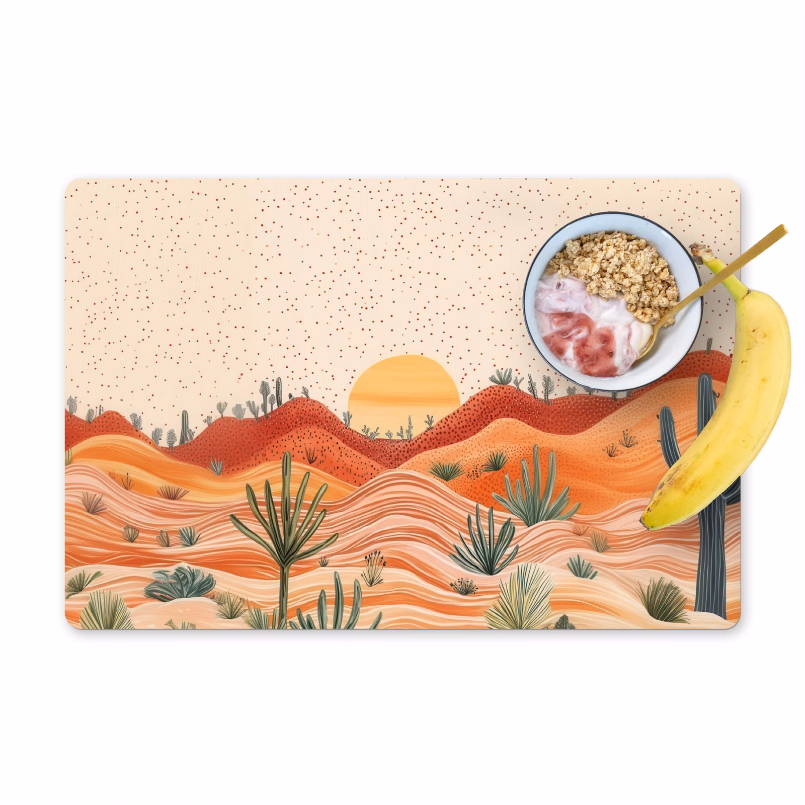 Vinilo para manteles individuales - Paisaje - Colinas - Puesta de sol — 1