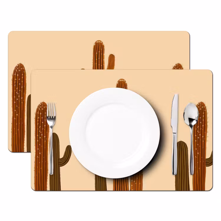 Vinilo para manteles individuales - Cactus - Desierto - Arena - Marrón — 2
