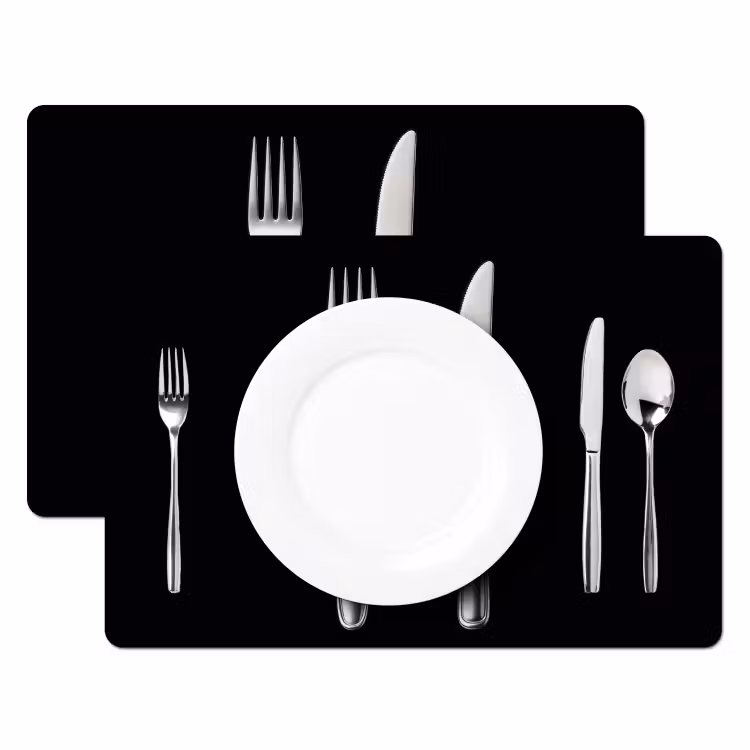 Vinilo para manteles individuales - Cubiertos - Clásicos - Elegantes — 2