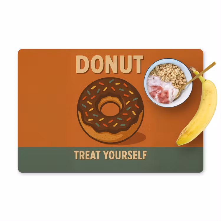 Vinilo para manteles individuales - Donut - Moteado - Colorido - Cita — 1