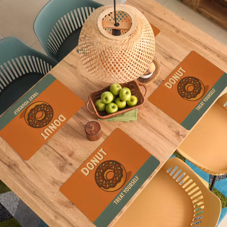 Vinilo para manteles individuales - Donut - Moteado - Colorido - Cita — 3