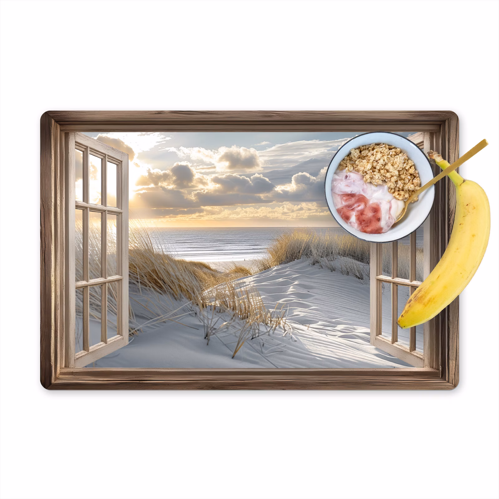 Vinilo para manteles individuales - vista - Playa - Dunas - Mar - Naturaleza — 1