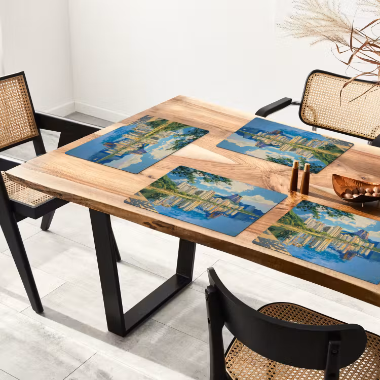 Vinilo para manteles individuales - Montaña - Horizonte - Playa - Agua — 4