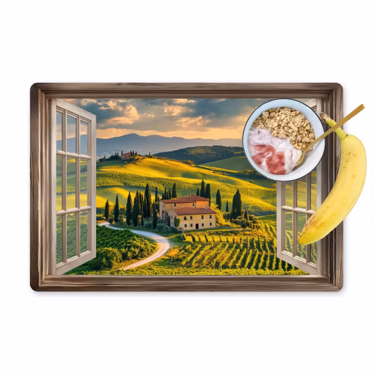 Vinilo para manteles individuales - Vistas - Toscana - Paisaje - Verano — 1