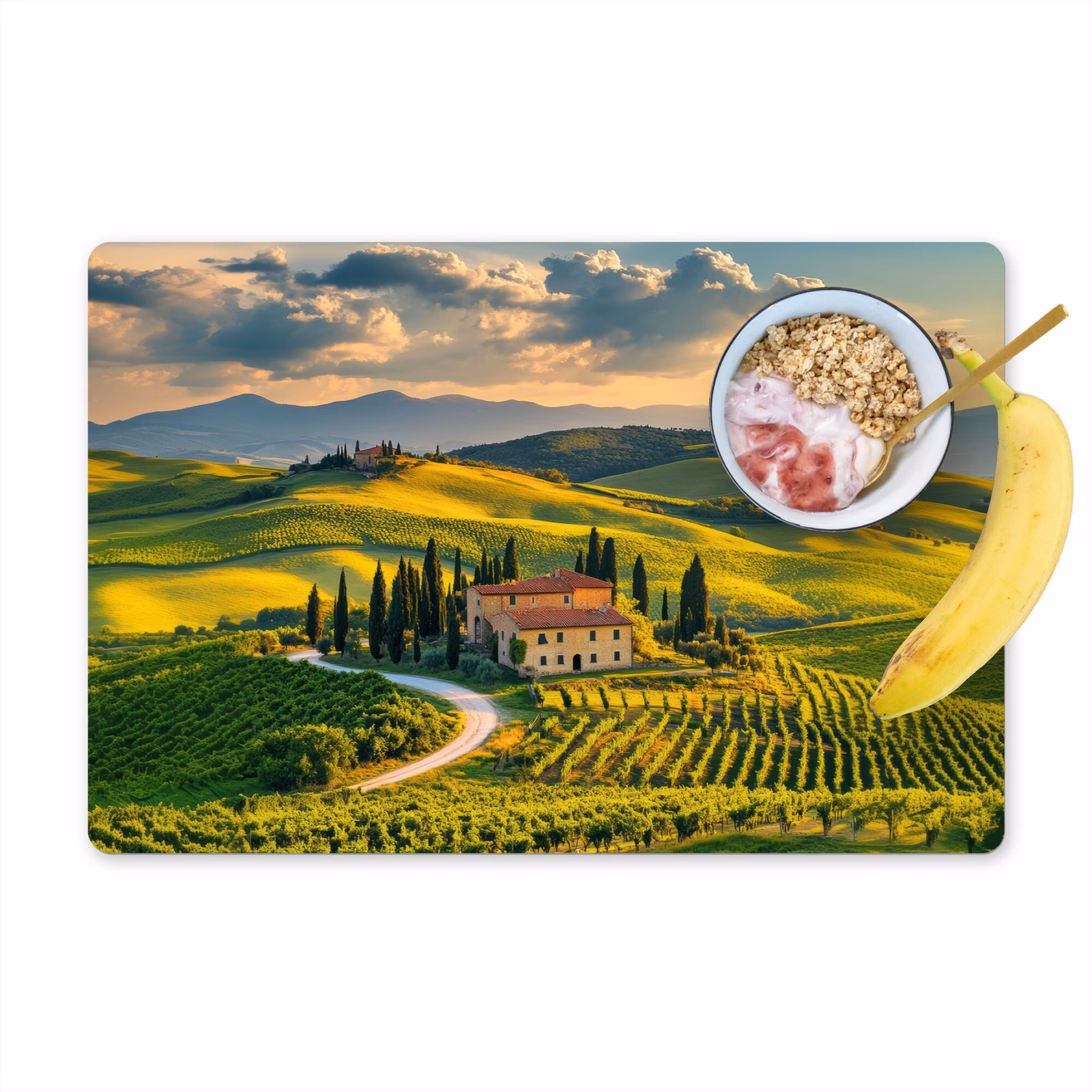 Vinilo para manteles individuales - Toscana - Paisaje - Viñedos — 1