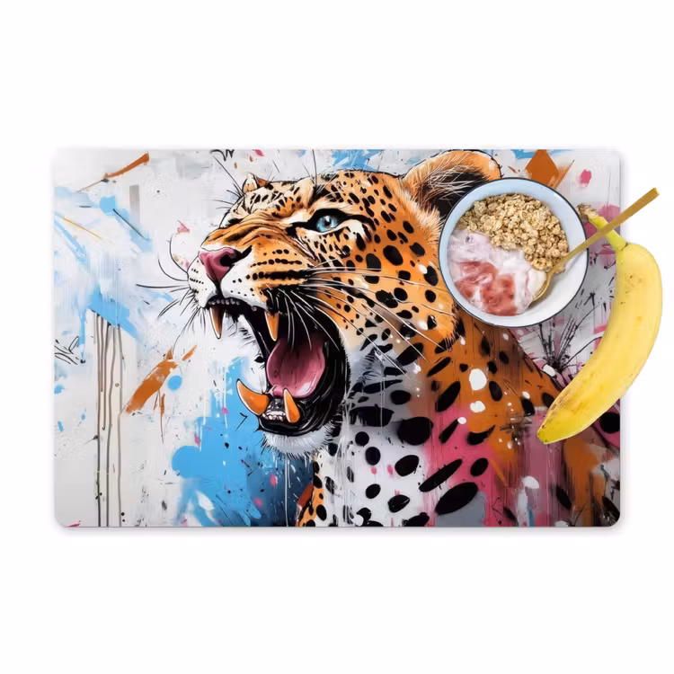 Vinilo para manteles individuales - Abstracto - Leopardo - Colorido — 1