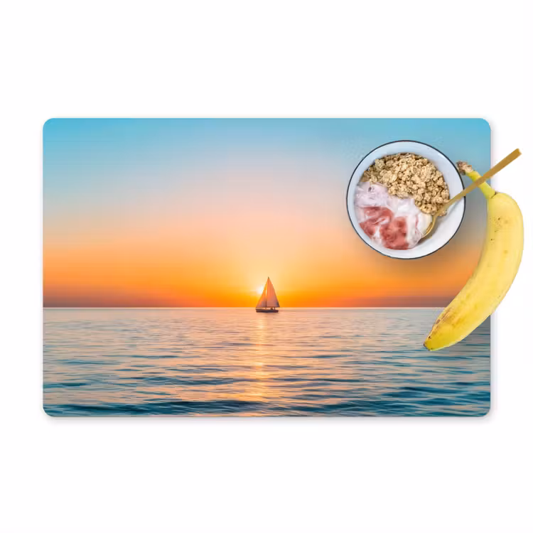 Vinilo para manteles individuales - Mar - Velero - Puesta de sol — 1