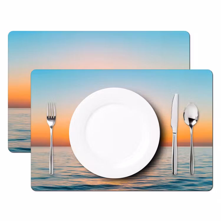 Vinilo para manteles individuales - Mar - Velero - Puesta de sol — 2