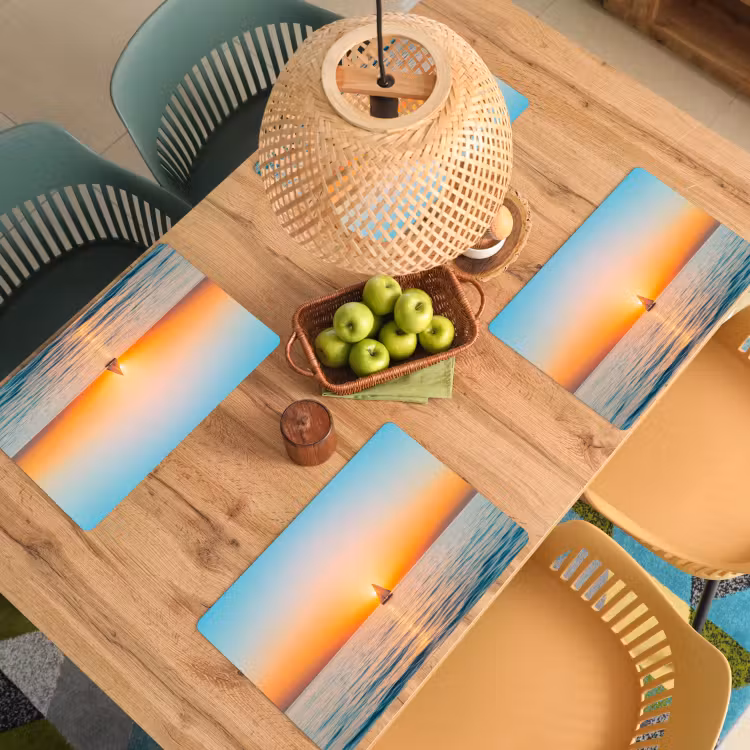 Vinilo para manteles individuales - Mar - Velero - Puesta de sol — 3