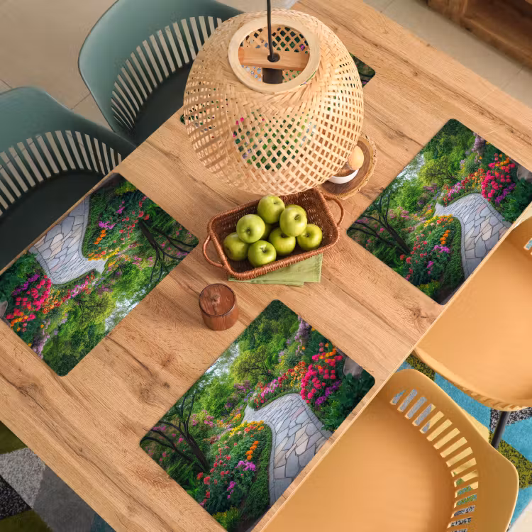 Vinilo para manteles individuales - Parque - Flores - Jardín — 3