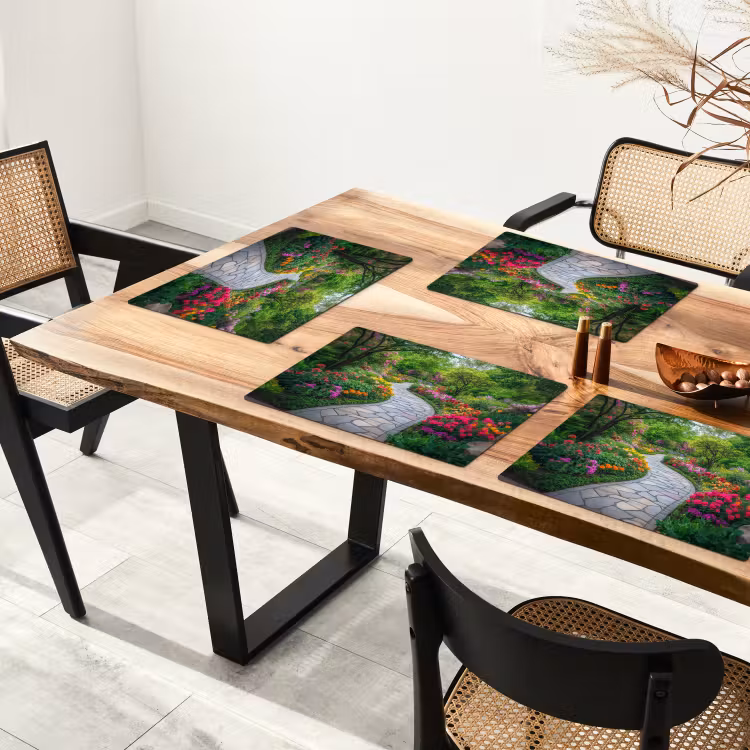Vinilo para manteles individuales - Parque - Flores - Jardín — 4