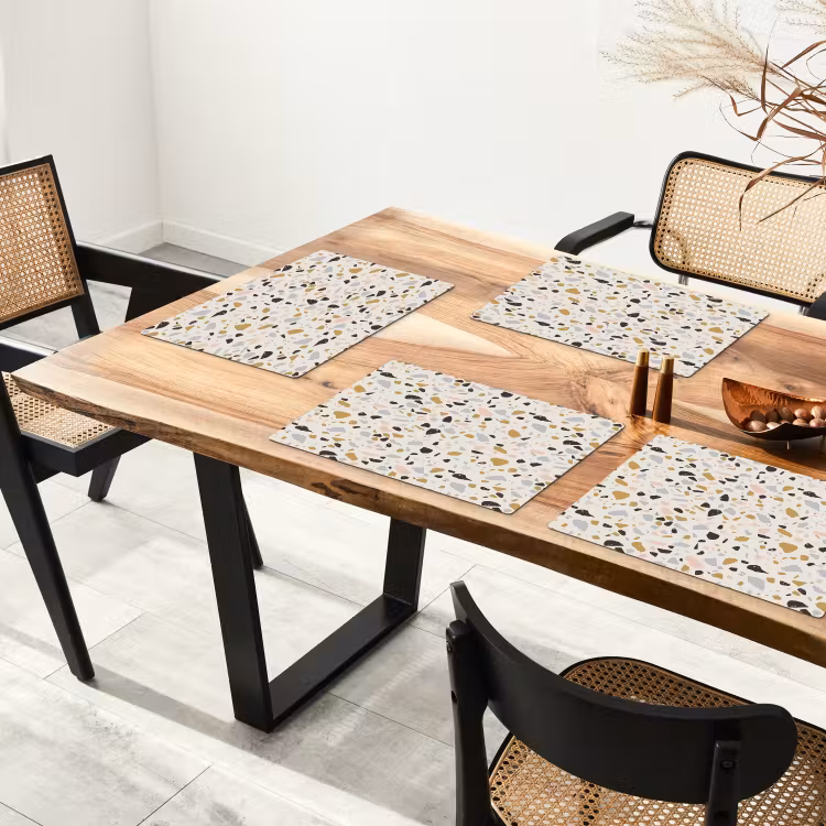 Vinilo para manteles individuales - Terrazo - Motivo - Neutro - Suave - Multi — 4