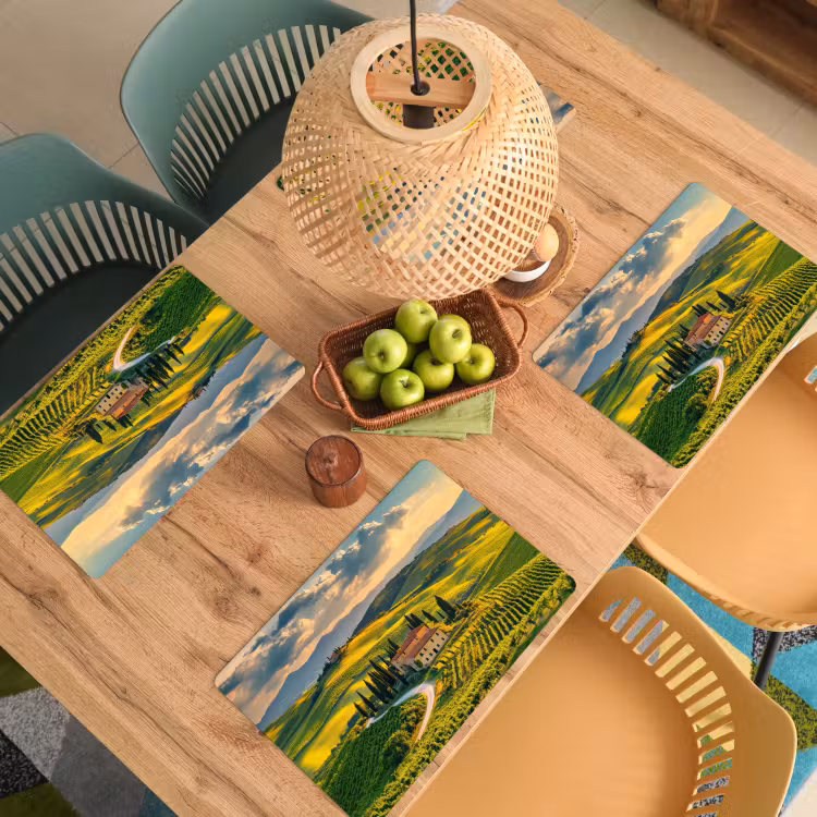 Vinilo para manteles individuales - Toscana - Paisaje - Viñedos — 3