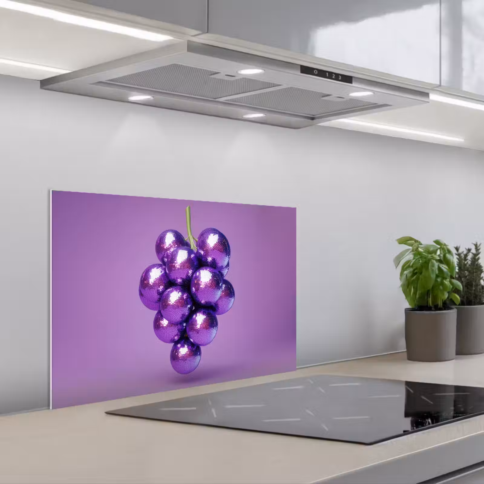 Salpicaderos de cocina - Uva - Disco - Purpurina - Morado — 1