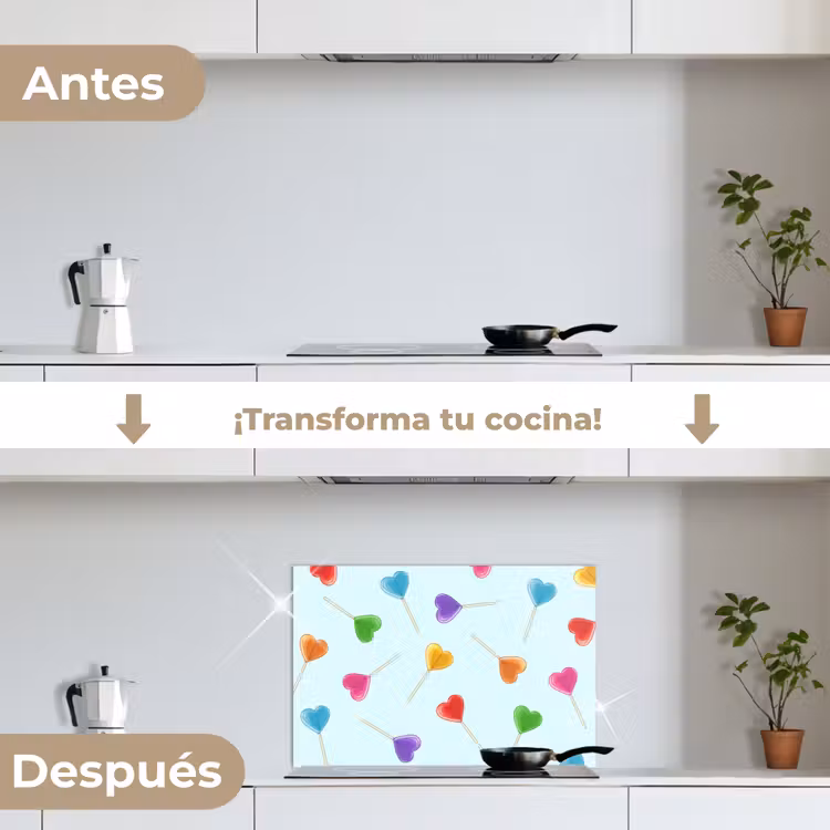 Salpicaderos de cocina - Piruleta - Arco iris - Caramelo — 7