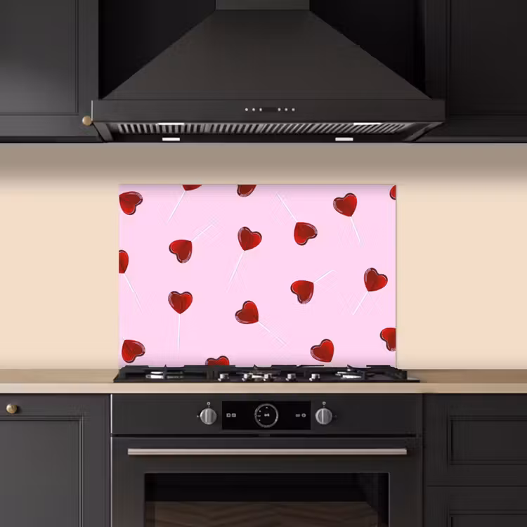 Salpicaderos de cocina - Rosa - Corazón - Piruleta - Caramelo — 5