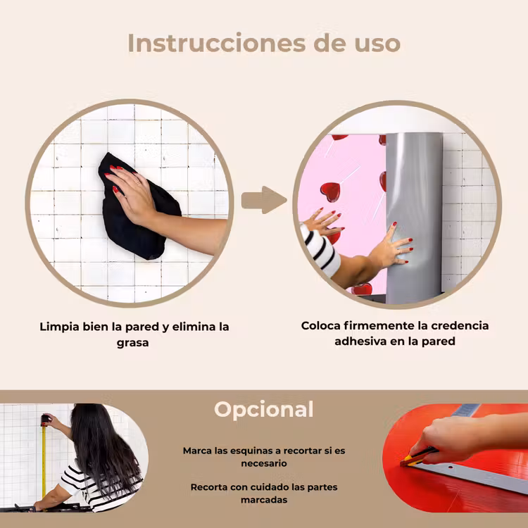 Salpicaderos de cocina - Rosa - Corazón - Piruleta - Caramelo — 6