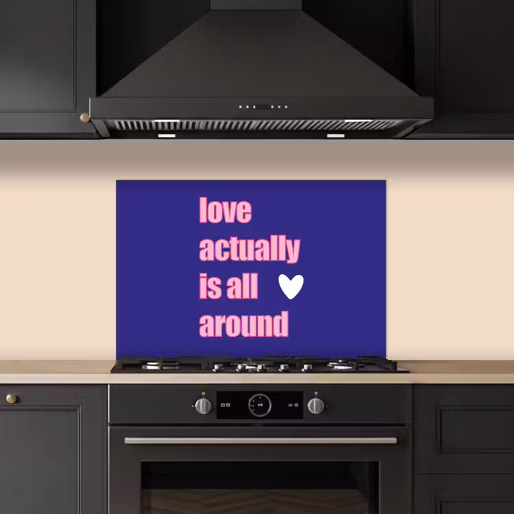 Salpicaderos de cocina - Texto - San Valentín - Amor - Azul — 5