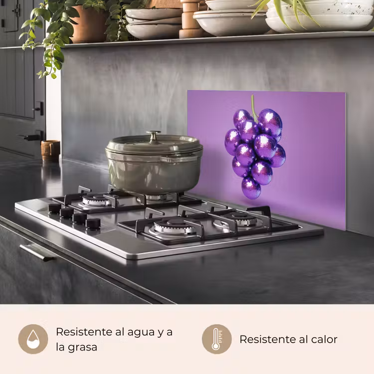 Salpicaderos de cocina - Uva - Disco - Purpurina - Morado — 2