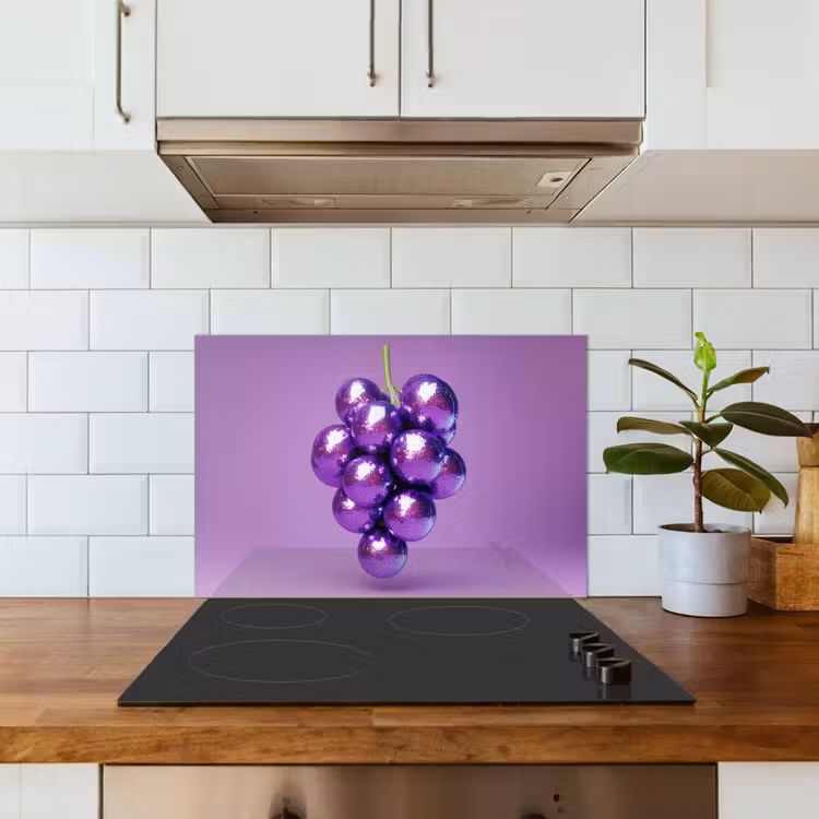 Salpicaderos de cocina - Uva - Disco - Purpurina - Morado — 3
