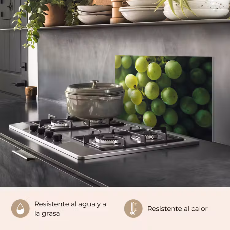 Salpicaderos de cocina - Uvas - Racimo - Verde — 2
