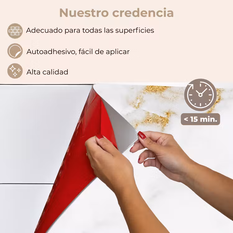 Salpicaderos de cocina - Venas doradas sobre lienzo blanco — 4
