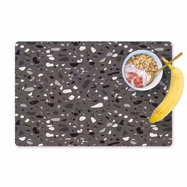 Vinilo para manteles individuales - Terrazo - Motivo - Gris — 1