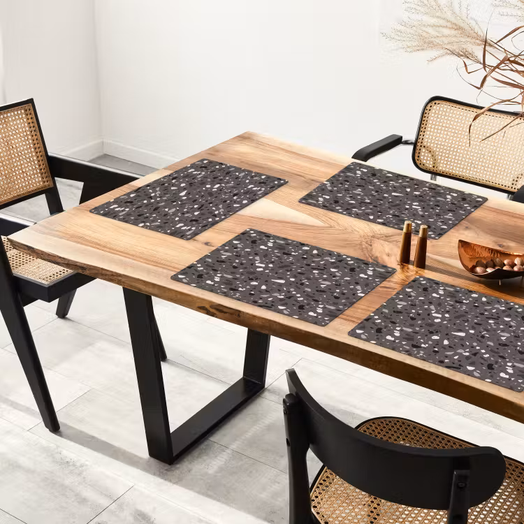 Vinilo para manteles individuales - Terrazo - Motivo - Gris — 4