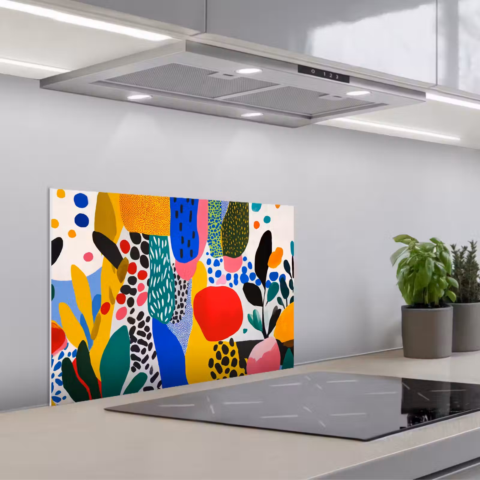 Salpicaderos de cocina - Puntos - Formas - Moderno - Colores — 1