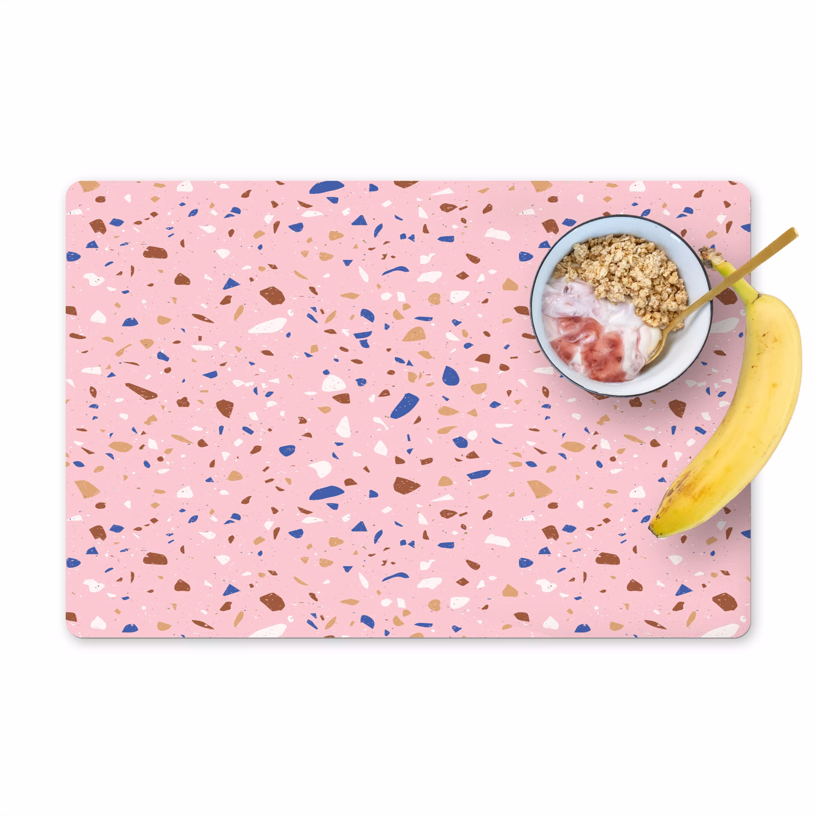 Vinilo para manteles individuales - Terrazo - Motivo - Colorido - Rosa — 1