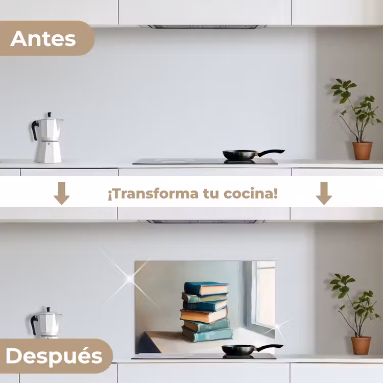 Salpicaderos de cocina - Pila - Libros - Verdes - Luz del día — 7