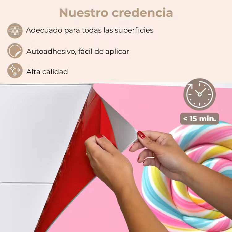 Salpicaderos de cocina - Piruleta - Rosa - Caramelo - Dulce — 4