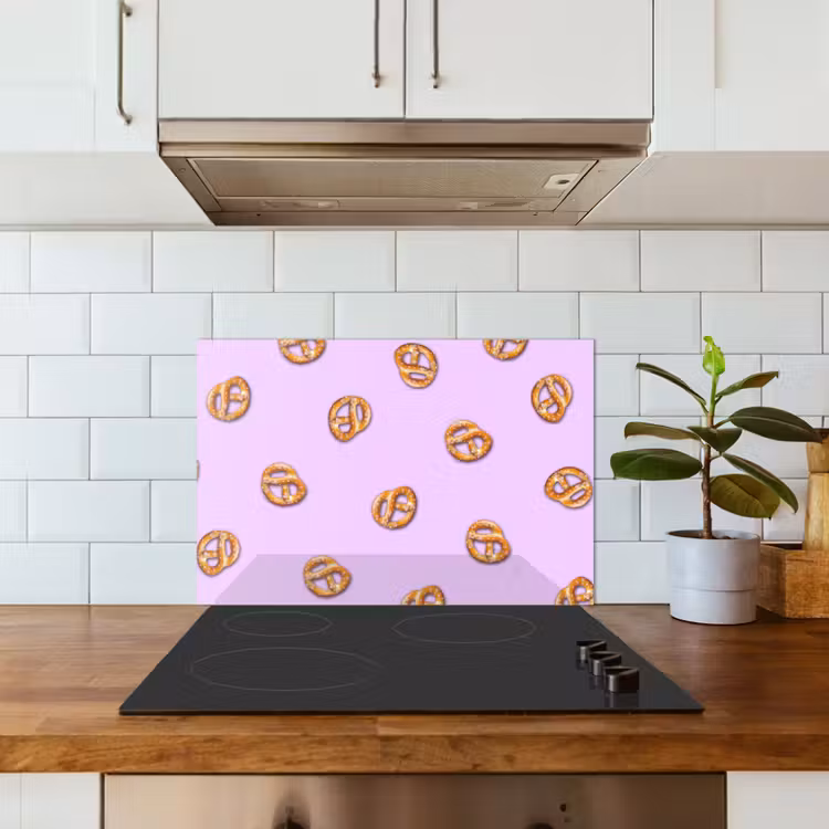 Salpicaderos de cocina - Pretzels - Alimentación - Morado — 3