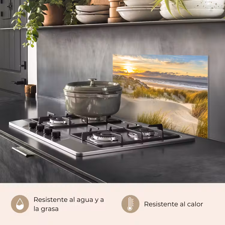 Salpicaderos de cocina - Radiante sobre el paisaje de dunas — 2