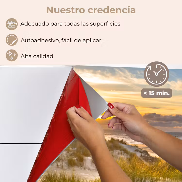 Salpicaderos de cocina - Radiante sobre el paisaje de dunas — 4