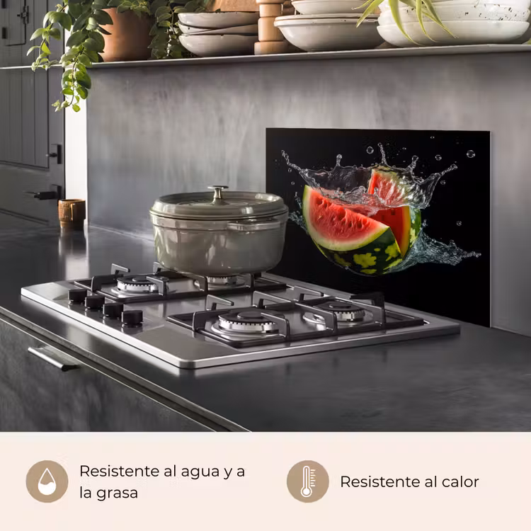 Salpicaderos de cocina - Sandía - Negra - Agua - Fruta - Melón — 2
